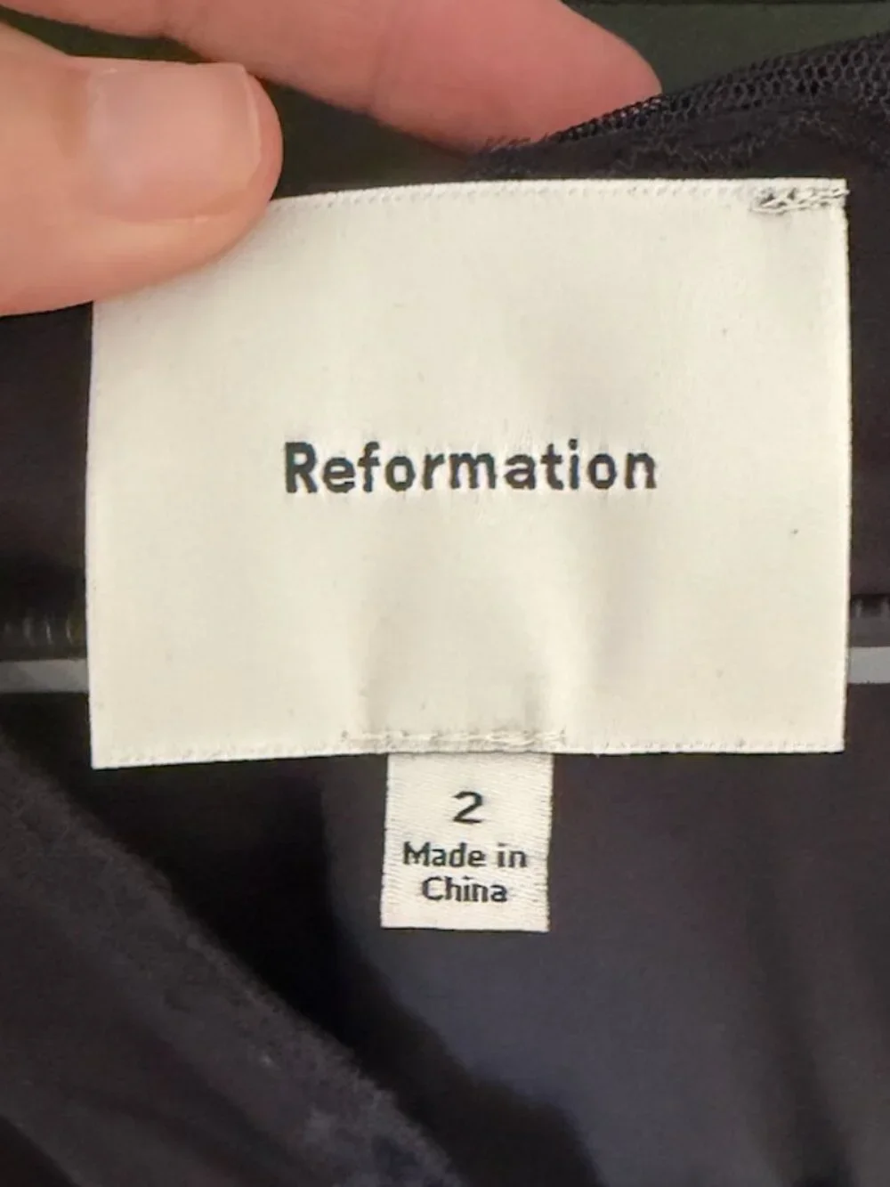 Reformation Avin Silk Dress Black - Picture 3 of 3